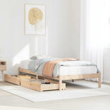 Bed Frame without Mattress 90x190 cm Single Solid Wood Pine 3301422