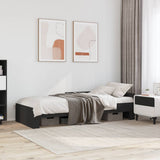 Bed Frame without Mattress Black 75x190 cm Small Single Engineered Wood 849594