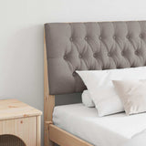Upholstered Headboard Taupe 200 cm Solid Pine Wood 879322