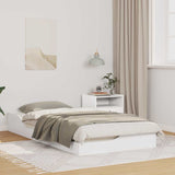 Bed Frame White 75 x 190 cm Solid Pine Wood 873398