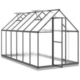 Greenhouse with Base Frame Anthracite 334x169x202 cm Aluminium 3266331
