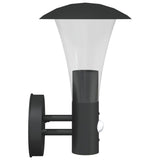 Outdoor Wall Lights with Sensors 2pcs Black Stainless Steel 4006243