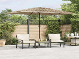 Garden Parasol with Steel Pole Brown 300x200x250 cm 4005093