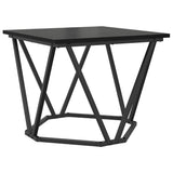 Coffee Table 3 pcs Black Oak Engineered Wood and Steel 868279