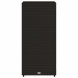 Garden Storage Cabinet Black 50x55x115 cm Poly Rattan 365547