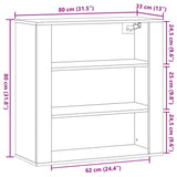 Wall Cabinet Artisian Oak 80x33x80 cm Engineered Wood 857088