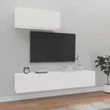 3 Piece TV Cabinet Set White Engineered Wood 3114470