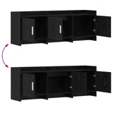 TV Cabinet 130 x 33 x 47 cm Black Oak Engineered Wood 8011196