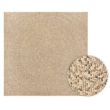 Rug ZIZUR 240x240 cm Jute Look Indoor and Outdoor 4006164