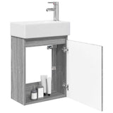 Bathroom Vanity Unit with Tap Grey Sonoma 45.5 x 25.5 x 84 cm 889497