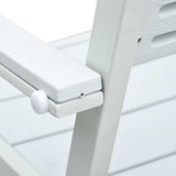 Garden Chair Set of 4 White HDPE and steel Standard Durable 47884