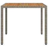 Garden Table Grey 90 x 90 x 75 cm Poly Rattan 362538