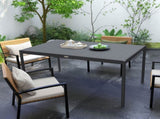 Six-Seater Aluminium Outdoor Table, Durable, Weather-Resistant, Family Garden Furniture T3398P320376