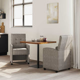 Dining Chairs with Wheels 2 pcs Grey 57 x 67 x 98 cm 42017894