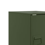 ZNTS Bedside Cabinets 2 pcs Olive Green 34.5x39x44 cm Steel 841616