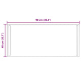 LED Bathroom Mirror Transparent 90 x 40 cm Tempered Glass 42045800