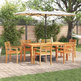 Garden Dining Set 7 pcs Brown Solid Acacia Wood 3375673