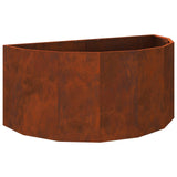 Planter Rusty 120 x 60 x 50 cm Weathering Steel 883709