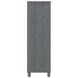 Book Cabinet HAMAR Dark Grey 85x35x112 cm Solid Wood Pine 340486