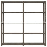 5-Tier Storage Rack Grey 170x38x170 cm Solid Wood Pine 373384