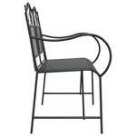 Garden Bench Black 104 x 54 x 93cm Steel 42008119