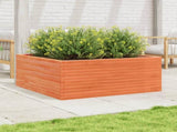 Garden Planter Wax Brown 110x110x46 cm Solid Wood Pine 3282436