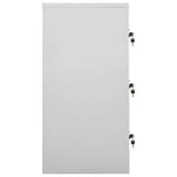 Locker Cabinet Light Grey and Red 90x45x92.5 cm Steel 336442