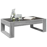 Coffee Table with Infinity LED Grey Sonoma 90x53x30 cm 847642