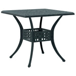 ZNTS Garden Table Green 80x80x75 cm Cast Aluminium 4002814