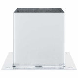 Post Bases Square 4 pcs Silver 141x141 mm Galvanised Steel 42000016