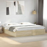 Bed Frame without Mattress Sonoma Oak 200x200 cm 3280988