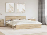Bed Frame with Headboard Sonoma 160 x 200 cm Solid Pine Wood 3410575