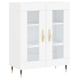 Highboard White 69.5x34x180 cm Engineered Wood 3189293