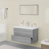 Bathroom Furniture Set Grey Sonoma Engineered Wood 3120352