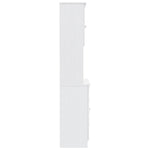 Highboard ALTA White 77x35x165 cm Solid Wood Pine 3187772
