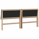 Upholstered Headboard Taupe 200 cm Solid Pine Wood 879322