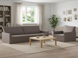 Sofa Set 2 pcs Taupe Fabric 3433168