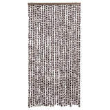 Insect Curtain Brown and White 100x220 cm Chenille 325453