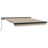 Retractable Awning Beige 300 x 250 cm Fabric and Metal 3330065