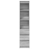 Highboard Grey Sonoma 37.5x35x180 cm Engineered Wood 861666