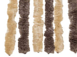 Fly Curtain Dark Brown and Beige 90x200 cm Chenille 377355