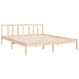 Bed Frame without Mattress King Size Solid Wood Pine 3193341