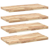 Floating Shelves 4 pcs 80x40x4 cm Untreated Solid Wood Acacia 3279478
