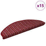 Self-adhesive Stair Mats 15 pcs Red 65 x 21 x 4 cm 42011446