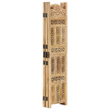 Hand carved 5-Panel Room Divider 200x165 cm Solid Mango Wood 285317