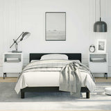 Bed Frame without Mattress Black Twin Faux Leather 347525