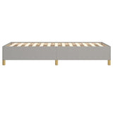ZNTS Bed Frame without Mattress Light Grey 90x190 cm Single Single Fabric 349863