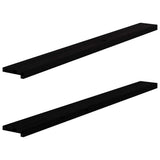 Window Sills 2 pcs Brown Black 160x15x2 cm Solid Wood Oak 4009172