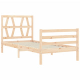Bed Frame without Mattress Single Solid Wood 3194341