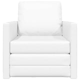 Floor Sofa Bed with Cushion White 74 x 77 x 81 cm Faux leather 4106636